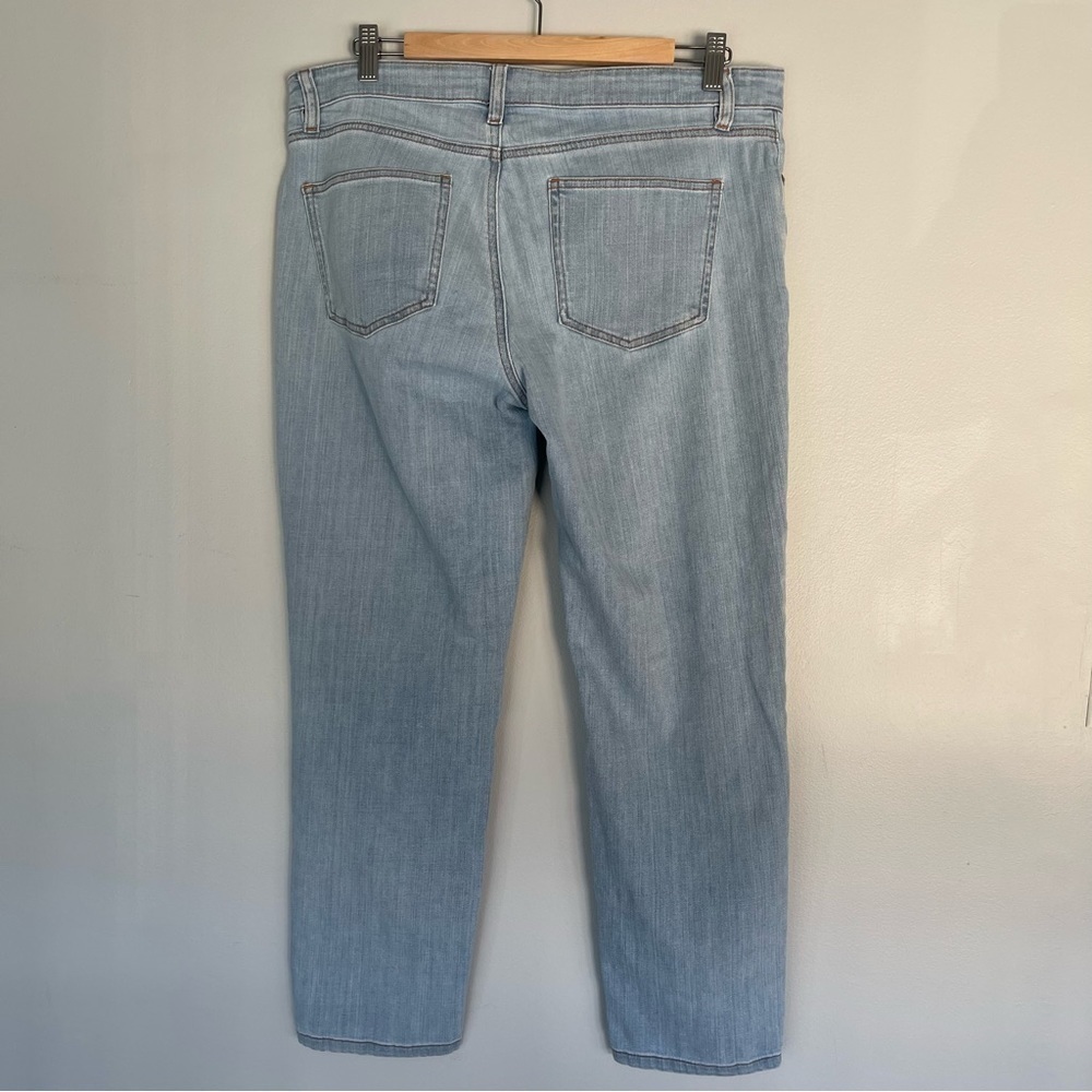 Eileen Fisher Organic Cotton Straight Stretch Ankle Jeans Sz 10 - Style #R18BD - Picture 6 of 11